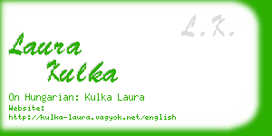 laura kulka business card